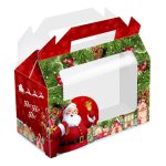 Caja navideña PICKNIC con asa y ventana 22x12x14 paquete.25