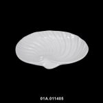 Plato mediano de caracola blanca 22x17x4cm
