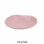 Plato mediano de caracola rosa 22x17x4cm