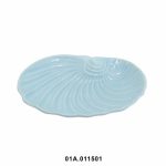 Plato mediano de caracola azul 22x17x4cm