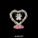 Ángel marfinita en columpio con corazón 10x10c