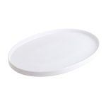 Plato llano ovalado de porcelana 36,3 x 25,4 x 2,2 cm