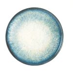 ÉFESO Plato llano de gres azul 21x2cm