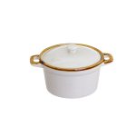 Cacerola de porcelana con canela y tapa, 22 cl, 10 unidades