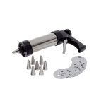 Jeringa de repostería con 8 boquillas y 8 discos de acero inoxidable