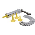 Jeringa de aluminio para repostería con 4 boquillas de PP y 20