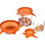Tapa extensible de silicona naranja de 11,5 cm