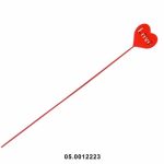 Corazón de madera rojo LOVE 5 cm de ancho/largo