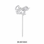 Adorno de NDF blanco "Te amo" 8 x 15 cm