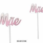 Adorno de MDF para madre rosa de 15 cm