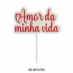 Adorno de MDF Amor de mi vida 12x14cm