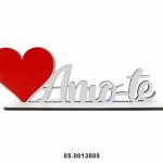 Placa MDF Te amo 16x6cm