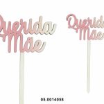 Adorno de MDF Querida Mamá 18cm