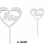 Adorno MDF Corazón Madre 8x14cm