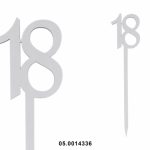 Topper MDF Blanco Nº18 34x7cm