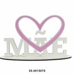 Base de MDF Madre con Corazón 30x20cm