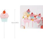 Adorno para tarta cupcakes 14cm 3 uds.