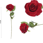 Tallo de rosa roja 61cm