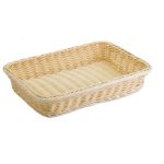 Cesta de polipropileno beige 36,5 x 26 x 7 cm