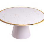 Plato para Tartas con Soporte de Melamina Canela 36x16cm