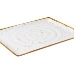 Bandeja de melamina color canela (32,5 x 26,5 x 2,5 cm)