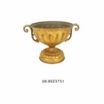 Copa de metal dorado 25x17cm