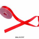 Rollo de cinta de raso roja de 25 mm x 50 metros