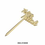 Adorno navideño acrílico dorado de 10 x 15 cm