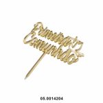 Adorno acrílico dorado para primera comunión 10