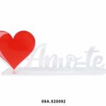 Placa acrílica Te amo 17x6cm