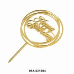 Adorno acrílico de feliz cumpleaños de 10 x 11 cm