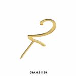 Adorno acrílico dorado nº2 10cm