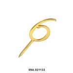 Adorno acrílico dorado nº6 10cm