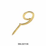 Adorno acrílico dorado nº9 10cm