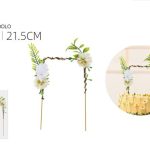 Adorno de flor de 21,5 cm