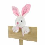 Tabuleta de Páscoa c/ Coelho Rosa 30cm