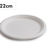 Plato de caña de azúcar 22cm Paquete 50