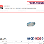 Plato para aperitivos de cerámica azul EPHESUS, 11 x 8,5 x 2.