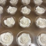 Rosa de Azúcar Blanca Diámetro 2,5cm Caja 48