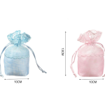 Bolsa de organza azul/rosa 10x13cm