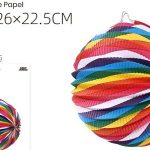 Linterna de papel de colores 22,5 cm x 26 cm