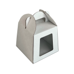 12x12x12cm - Caja para tartas con ventana - Blanca