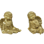 Ángel sentado crema 12,8 cm