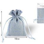 Bolsa de arpillera azul 10x15cm Paquete de 2