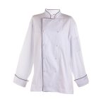 Bata de laboratorio blanca con botones (talla M)