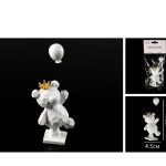 Oso blanco con globo de 7 cm