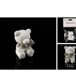 Oso de resina blanca de 5 cm