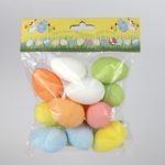 Huevos de poliestireno de colores, 5 cm, 12 unidades