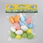Huevos de poliestireno de colores, 3,5 cm, 18 unidades