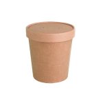 Vaso Kraft con tapa 944 ml 118 x 93 x 131 mm Paquete de 25